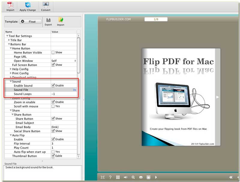 FlipBook Creator for MAC enables the watermark on the printed flipbook