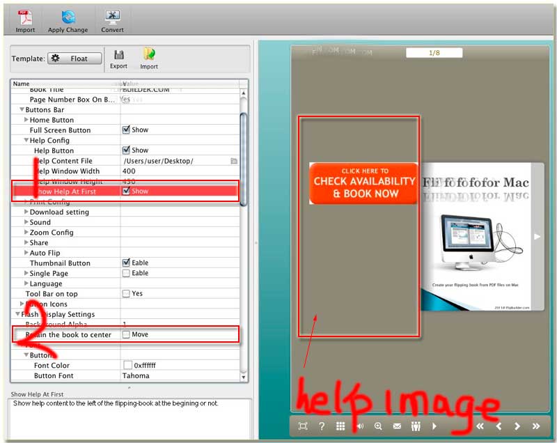 Put help image contain help information or ads to popularize or provides convenience to users