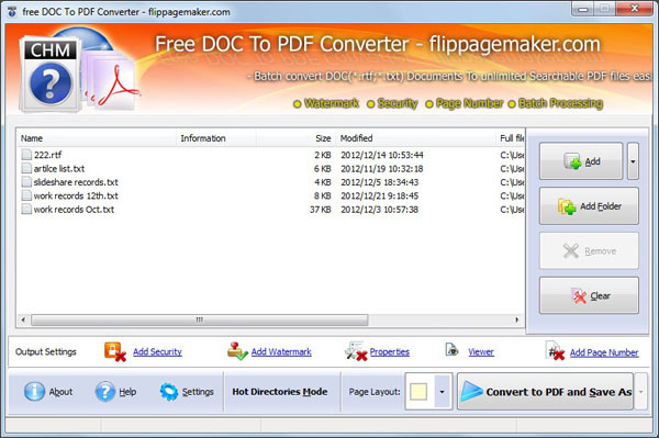 Batch convert doc to pdf