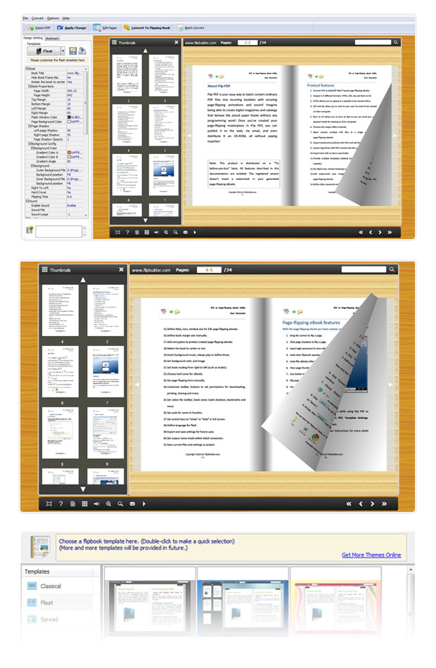 Freeware to convert photo to digital flash album with the real page turning effect. Free Download