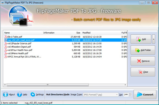 FlipPageMaker-PDF-to-JPG-Batch-Convert-Mode