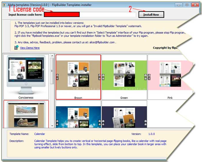 Alpha templates importation